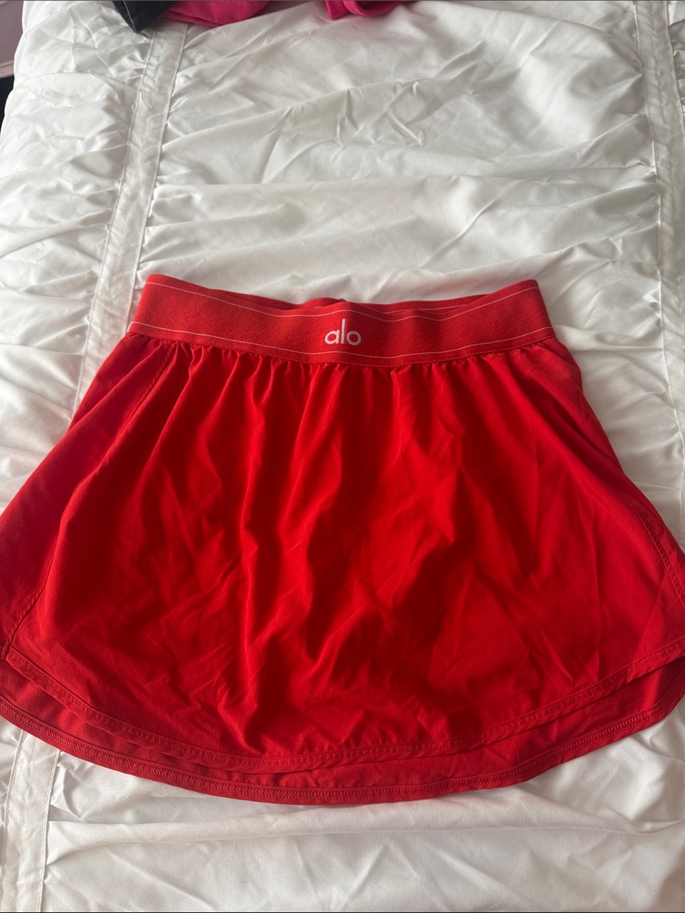 ALO Yoga Red Skater Athletic Skirt